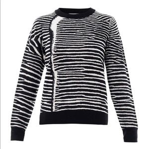 A.L.C Wool Zebra Sweater Black White XS